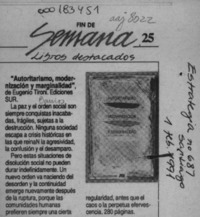 "Autoritarismo, modernización y marginalidad"  [artículo].