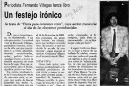 Un Festejo irónico  [artículo].