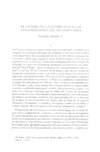 El género de la entrevista y las "Conversaciones con Nicanor Parra"