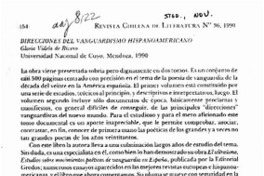 Direcciones del vanguardismo hispanoamericano