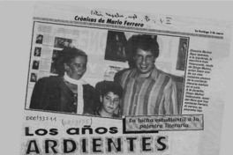 Los años ardientes  [artículo] Mario Ferrero.