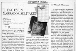 El ego es un narrador solitario  [artículo] Marcelo Maturana.