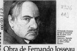 Obra de Fernando Josseau en el Teatro Apoquindo  [artículo].