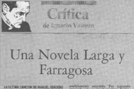 Una novela larga y farragosa