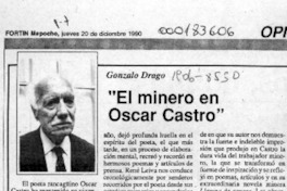 "El minero en Oscar Castro"  [artículo] Gonzalo Drago.