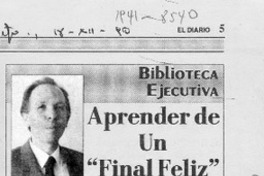 Aprender de un "final feliz"  [artículo] Benjamin Trajtman.
