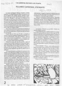 Rolando Cardenas, Presente!  [artículo].