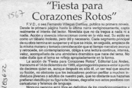 "Fiesta para corazones rotos"  [artículo] Ariel Leporati Parra.