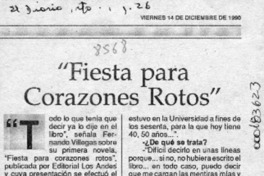 "Fiesta para corazones rotos"  [artículo].