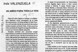 Un amigo para toda la vida  [artículo] Inés Valenzuela.
