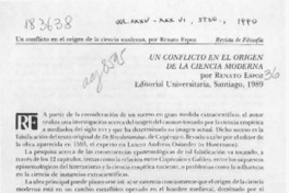 Un conflicto en el origen de la ciencia moderna  [artículo] Alejandro Ramírez F.
