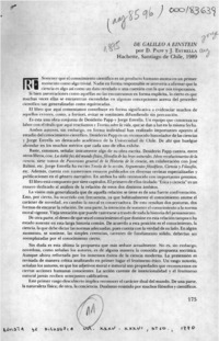 De Galileo a Einstein