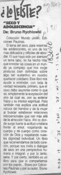 Lo leiste?  [artículo].