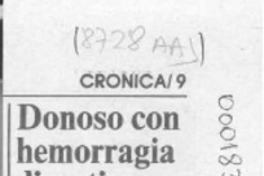 Donoso con hemorragia digestiva  [artículo].