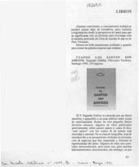 Cuando los santos son amigos  [artículo].