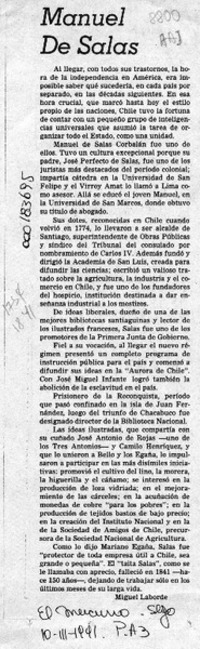 Manuel de Salas  [artículo] Miguel Laborde.