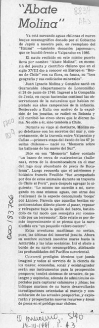 "Abate Molina"  [artículo].