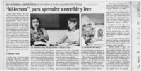 "Mi lectura", para aprender a escribir y leer  [artículo].