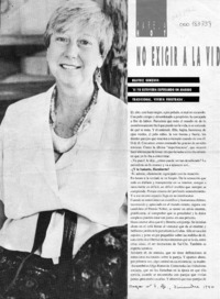 No exigir a la vida -- porque regala  [artículo] Renée Gewölb.