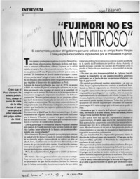 "Fujimori no es un mentiroso"  [artículo] Claudio Gaete.