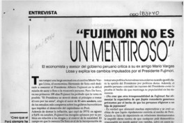 "Fujimori no es un mentiroso"  [artículo] Claudio Gaete.