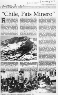 "Chile, país minero"  [artículo].