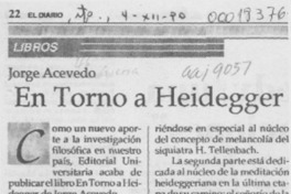 En torno a Heidegger