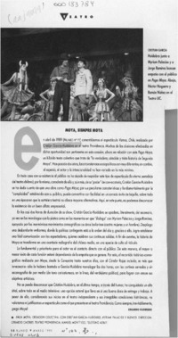 Moya, siempre Moya  [artículo] Eduardo Guerrero.