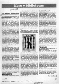 Las razones del quiebre  [artículo] Marcela Sabaj.