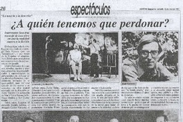 A quién tenemos que perdonar?