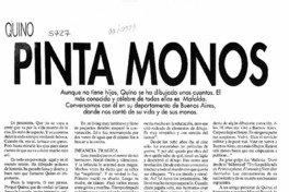 Quino pinta monos  [artículo] Paula Escobar.