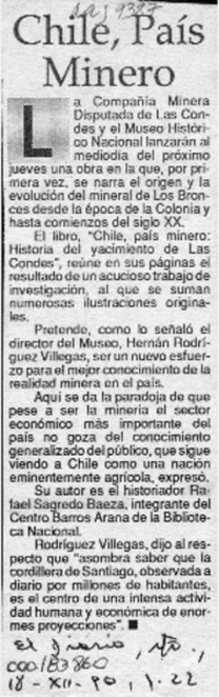 Chile, país minero  [artículo].