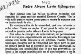 Padre Alvaro Lavín Echegoyen  [artículo].