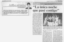 "La única noche que pasé contigo"  [artículo] Yolanda Montecinos.
