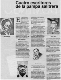Cuatro escritores de la pampa salitrera
