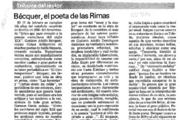 Bécquer, el poeta de las Rimas  [artículo] Héctor Edo. Espinoza Viveros.