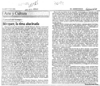 Bécquer, la rima alucinada  [artículo] Oscar Guzmán Silva.