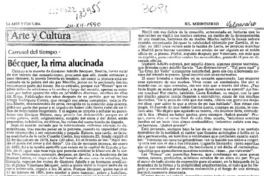 Bécquer, la rima alucinada  [artículo] Oscar Guzmán Silva.