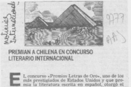 Premian a chilena en concurso literario internacional
