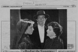 "Bodas de Sangre", tragedia de la maternidad inútil  [artículo] Juan Antonio Muñoz H.