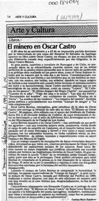 El Minero en Oscar Castro  [artículo] Carlos Ruiz Zaldívar.