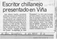 Escritor chillanejo presentado en Viña  [artículo].