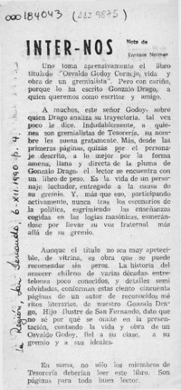 Inter - Nos  [artículo] Enrique Neiman.