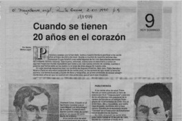 Cuando se tienen 20 años en el corazón