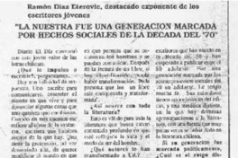 "La nuestra fue una generación marcada por hechos sociales de la década del '70"