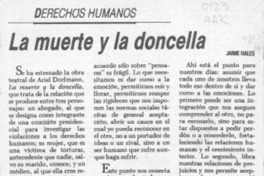 La muerte y la doncella  [artículo] Jaime Hales.