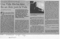 Una vida hecha arte en un arte para la vida  [artículo] Luis Vargas Saavedra.