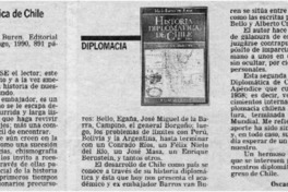 Historia diplomática de Chile 1541-1938