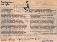 Santiago hace dos siglos  [artículo] Daniel de la Vega.