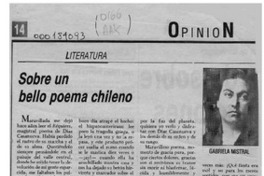 Sobre un bello poema chileno